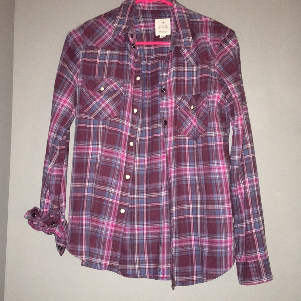 Plaid button down